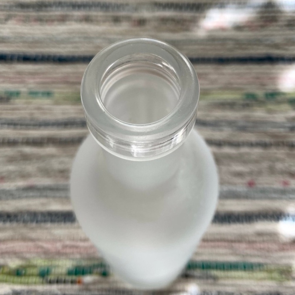 Frosted Glass Bottle With Wood Cork / White Frosted Glass Bottle / Glass Bottle - Picture 10 of 12